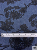 Floral Embroidered Denim - Blue / Black / White