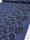 Floral Embroidered Denim - Blue / Black / White