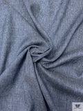 Italian Denim-Look Stretch Linen Blend with Shimmery Lurex Fibers - Blue / Off-White / Silver