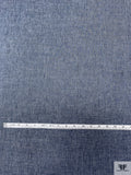 Italian Denim-Look Stretch Linen Blend with Shimmery Lurex Fibers - Blue / Off-White / Silver