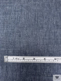 Italian Denim-Look Stretch Linen Blend with Shimmery Lurex Fibers - Blue / Off-White / Silver