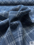 Woven Diamond Plaid Extra Wide Denim - Blue / Off-White