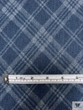 Woven Diamond Plaid Extra Wide Denim - Blue / Off-White