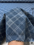 Woven Diamond Plaid Extra Wide Denim - Blue / Off-White
