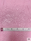 Italian Crinkled Gloss-Stamped Denim with Stretch - Pearl Pink