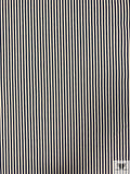 Vertical Striped Woven Denim - Navy / Sand