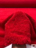 Extra Short Pile Faux Fur - Red