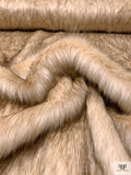 Wolf Faux Fur - Light Bisque / Smokey Brown
