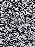 Plush Zebra Faux Fur - Black / White