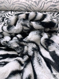 Plush Zebra Faux Fur - Black / White