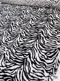 Plush Zebra Faux Fur - Black / White