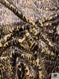 Long-Pile Leopard Faux Fur - Black / Tan