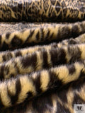 Long-Pile Leopard Faux Fur - Black / Tan