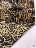 Long-Pile Leopard Faux Fur - Black / Tan