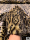 Long-Pile Leopard Faux Fur - Black / Tan