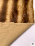 Natural Striped Faux Fur - Brown / Golden Tan