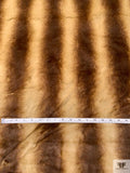 Natural Striped Faux Fur - Brown / Golden Tan