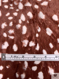 Fawn Deer Spot Faux Fur - Cherry Brown / White