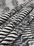 Striped Faux Fur - Black / Ivory