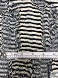 Striped Faux Fur - Black / Ivory