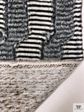 Striped Faux Fur - Black / Ivory