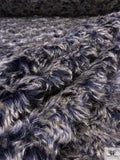 Loose Curl Faux Fur - Navy / Grey
