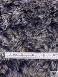Loose Curl Faux Fur - Navy / Grey