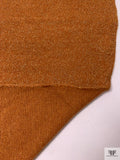 Italian Lightweight Wool Sweater Knit with Lurex Fibers - Ginger / Gold