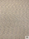 Italian Lightweight Metallic Space Dye Sweater Knit - Light Golds / White
