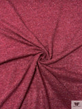 Italian Tweed Yarn Sweater Knit - Cranberry Wine
