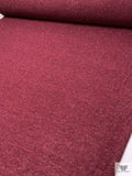 Italian Tweed Yarn Sweater Knit - Cranberry Wine