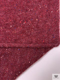 Italian Tweed Yarn Sweater Knit - Cranberry Wine
