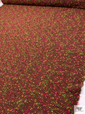 Italian Bouclé-Style Tweed Sweater Knit - Burgundy / Green / Magenta / Ochre / Deep Coral