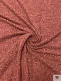 Italian Bouclé-Style Tweed Sweater Knit - Dark Coral
