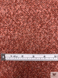Italian Bouclé-Style Tweed Sweater Knit - Dark Coral