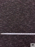 Italian Tweed Sweater Knit with Lurex Fibers - Black / Wine / Grey