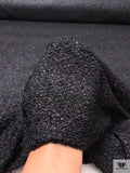 Shiny Eyelash Tweed Sweater Knit - Black