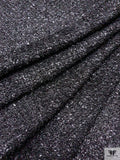 Shiny Eyelash Tweed Sweater Knit - Black