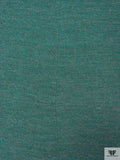Tweed-Like Sweater Knit - Emerald Green / Grey / Black