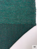 Tweed-Like Sweater Knit - Emerald Green / Grey / Black