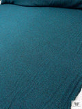 French Ribbed Sweater Knit with Lurex Fibers - Teal / Navy