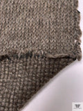 Italian Braid-Look Chunky Wool Blend Sweater Knit - Weimaraner Taupe