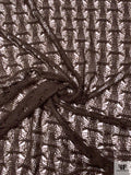 Italian Lace-Like Sweater Knit - Brown