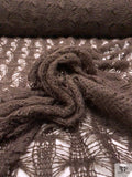Italian Lace-Like Sweater Knit - Brown