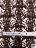 Italian Lace-Like Sweater Knit - Brown