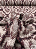 Italian Geometric Pique-Style Jacquard Sweater Knits - Merlot / Taupe / Off-White / Black