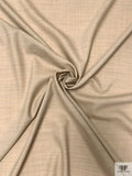 Italian Lightweight Wool Blend Suiting with Stretch - Sand