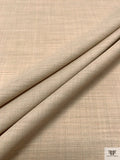 Italian Lightweight Wool Blend Suiting with Stretch - Sand