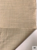 Italian Lightweight Wool Blend Suiting with Stretch - Sand