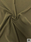 Italian Double Faced Stretch Wool Suiting - Olive Green